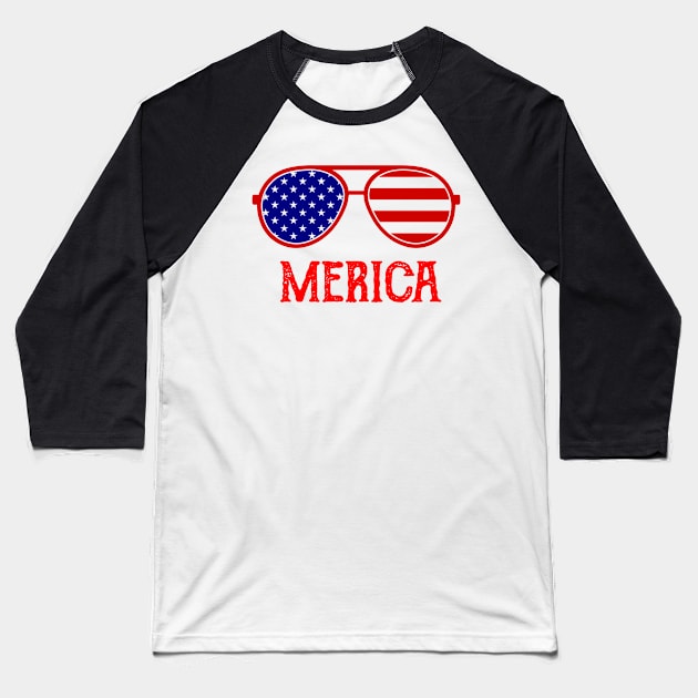 Merica Baseball T-Shirt by sevalyilmazardal